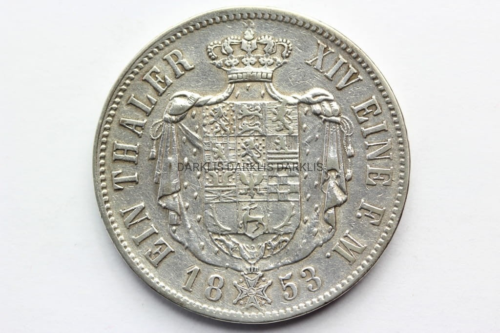 TALAR BRUNSZWIK NIEMCY 1853 BARDZO RZADKA STAN !!