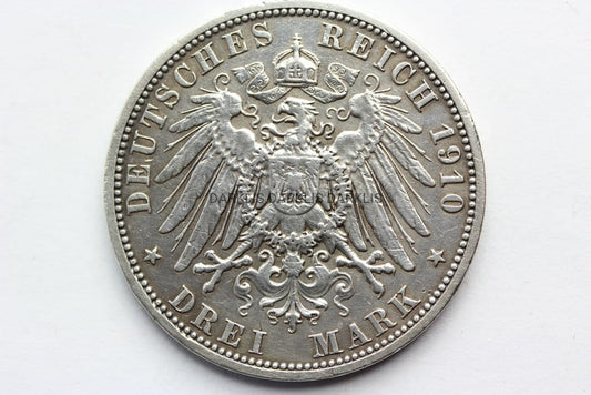 3 MARKI KAISERREICH LUBEKA 1910 A SUPER STAN!!!