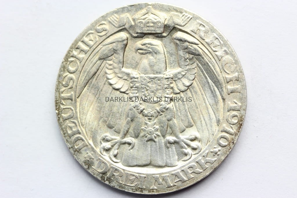 3 MARKI KAISERREICH PRUSY 1910 UNIWERSYTET BERLIN