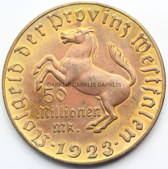 50 MLN MAREK NIEMCY WESTFALIA 1923 STEIN KOŃ nr.2