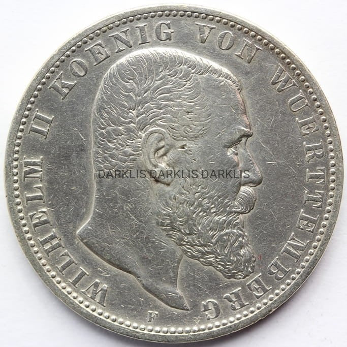 5 MAREK KAISERREICH WIRTEMBERGIA 1903 WILHELM Nr.1