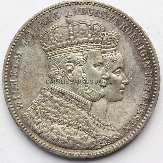 TALAR KORONACYJNY PRUSY 1861 WILHELM AUGUSTA NR 4