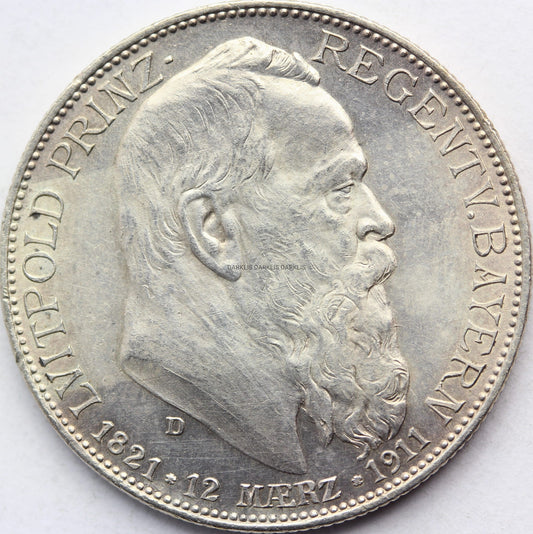 2 MARKI BAWARIA 1911 LUITPOLD 90 URODZINY ST 2+ NR 4