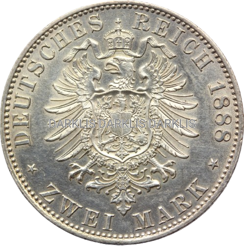 2 MARKI KAISERREICH PRUSY 1888 FRYDERYK STAN 2 NR40