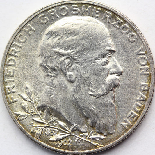 2 MARKI KAISERREICH BADENIA 1902 FRYDERYK I Nr 3