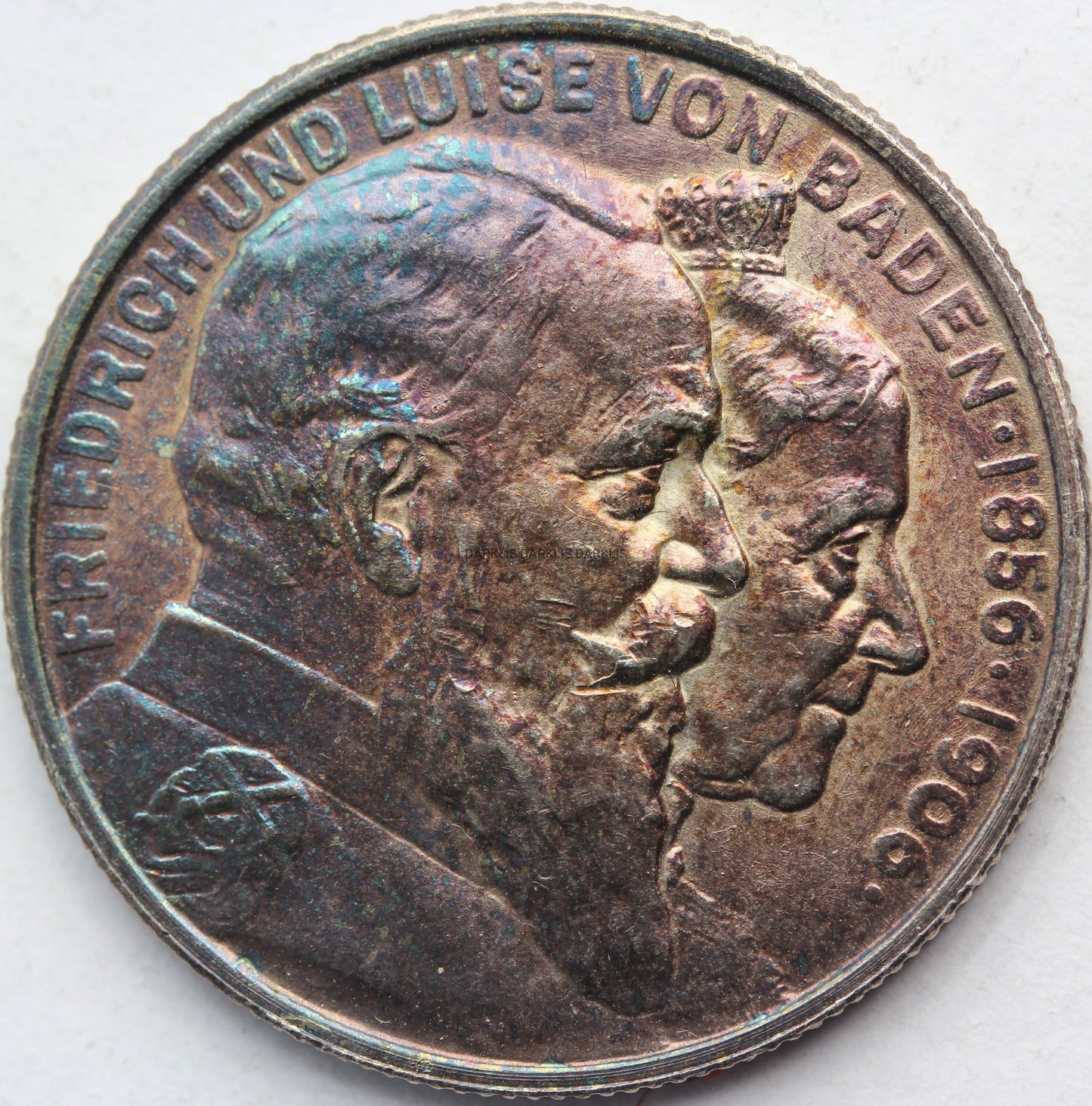2 MARKI BADENIA 1906 ZŁOTE GODY FRYDERYK I i LUIZA Nr.01