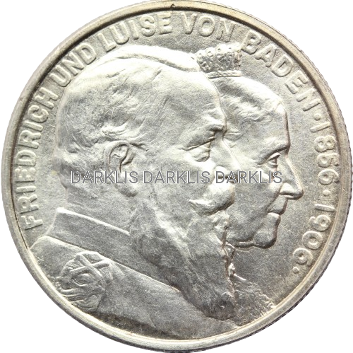 2 MARKI BADENIA 1906 ZŁOTE GODY FRYDERYK I i LUIZA Nr.21