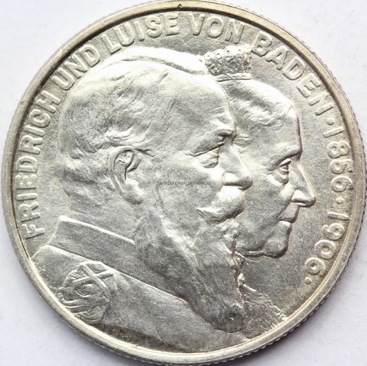2 MARKI BADENIA 1906 ZŁOTE GODY FRYDERYK I i LUIZA Nr.21