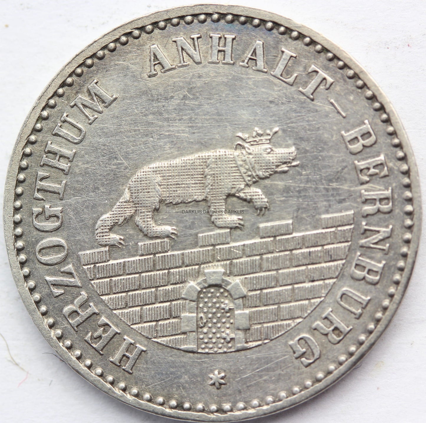 1/6 TALAR NIEMCY ANHALT BERNBURG 1856 RZADKA