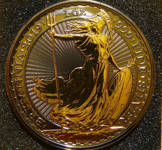 2 FUNTY BRYTANIA 2019 BRITANNIA Ag/Au RUTHEN +CER