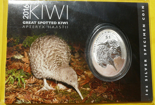 1$ NOWA ZELANDIA 2016 KIWI SREBRO 999 UNCJA LIMIT
