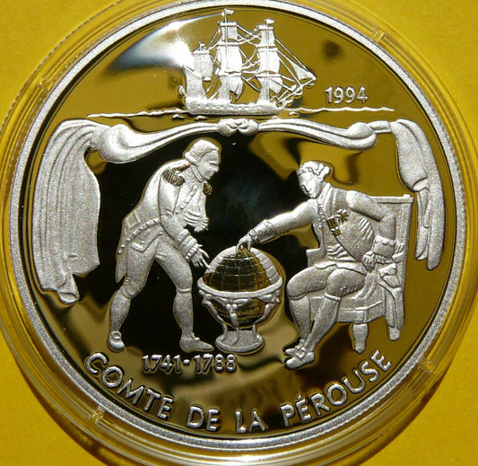 10$ SAMOA 1994 ŻAGLOWIEC COMTE DE LA PEROUSE Ag925