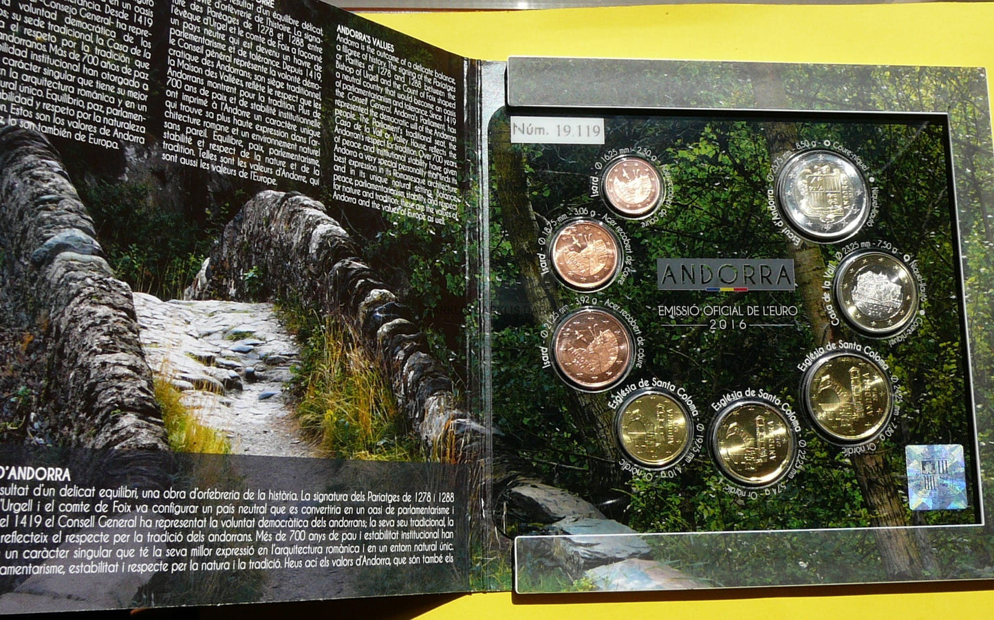 KMS EURO ANDORA 2016 - GODŁO OPACTWO KOZICA UNC