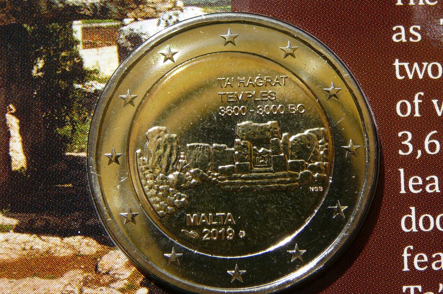 2 EURO MALTA 2019 ŚWIĄTYNIE TA HAGRAT OFICJALNE WYDANIE