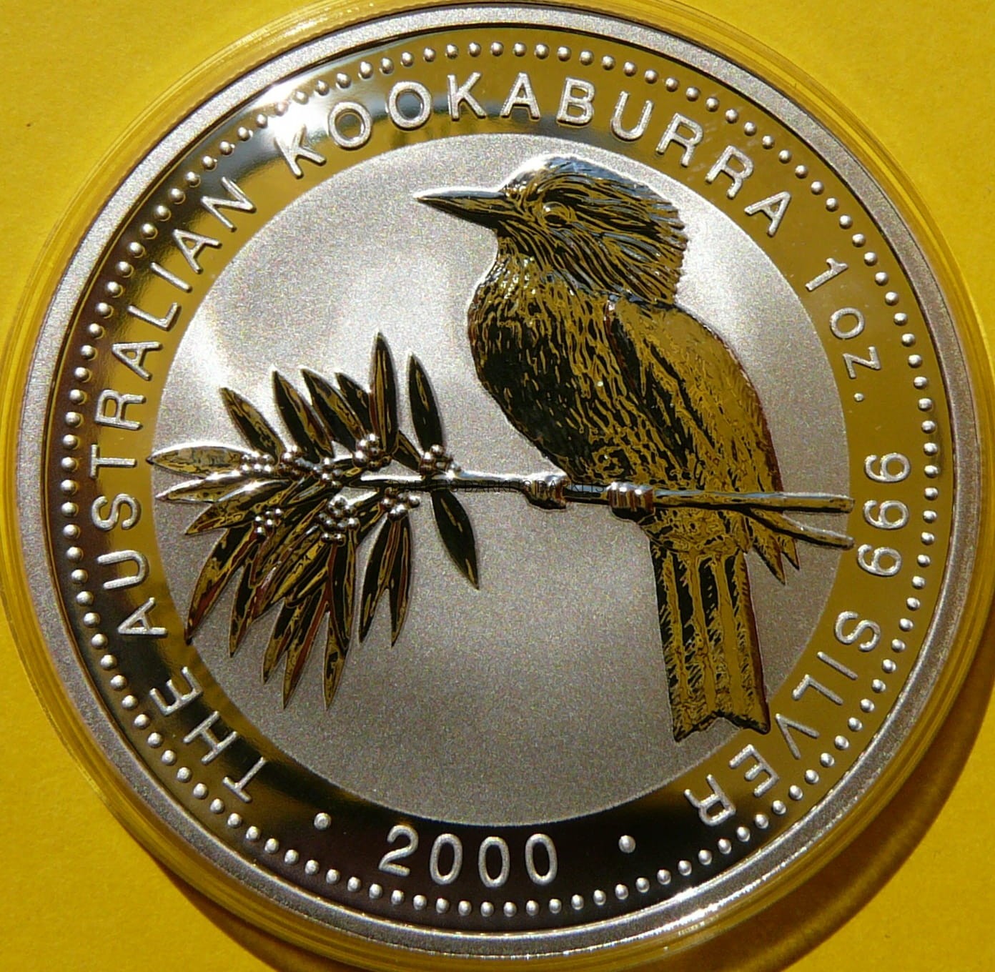 1$ AUSTRALIA 2000 PTAK KOOKABURRA ZIMORODEK Ag 999 Oz