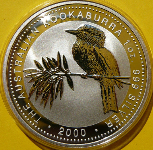1$ AUSTRALIA 2000 PTAK KOOKABURRA ZIMORODEK Ag 999 Oz