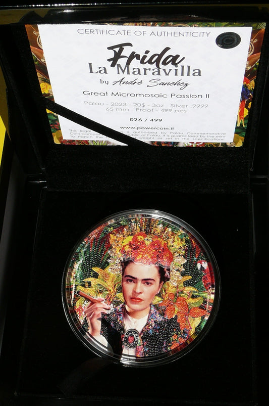 20$ PALAU 2023 FRIDA KAHLO LA MARAVILLA BARDZO RZADKA 3Oz