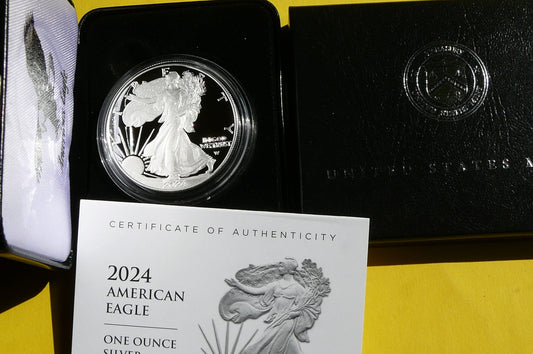 1$ USA 2024 W EAGLE BOGINI WOLNOŚCI LIBERTY Ag Oz PROOF