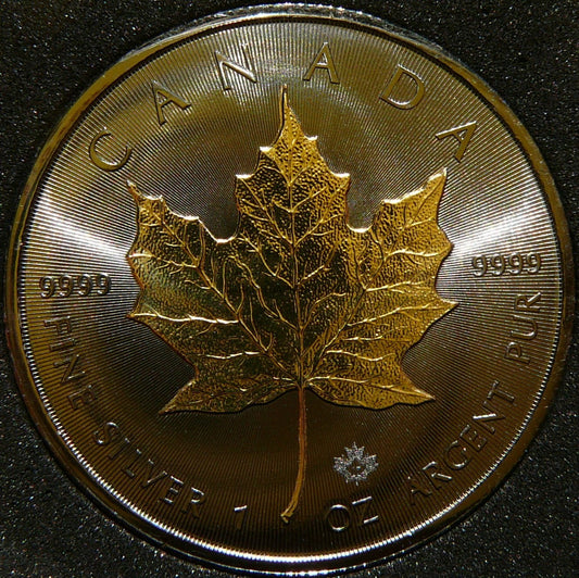 5$ KANADA 2017 MAPLE LEAF LIŚĆ KLONU Ag/Au RUTHEN