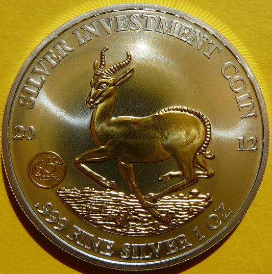 1000 FRANK GABON 2012 ANTYLOPA SPRINGBOK PRIVY Ag/Au