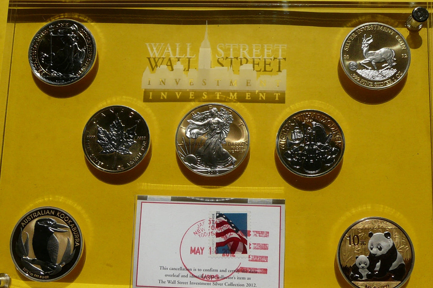 SET INVEST WALL STREET 2012 Ag/Au 999 PLATINUM 7Oz