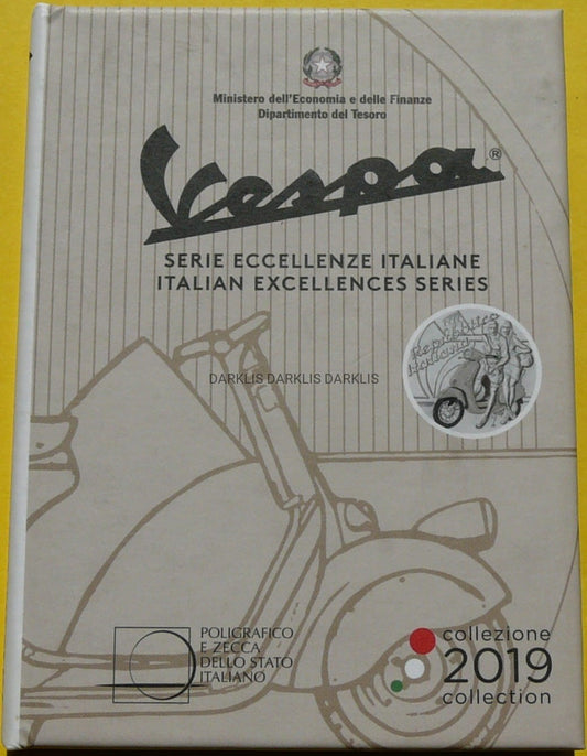 5 EURO WŁOCHY 2019 VESPA BIAŁA IKONA STYLU RZADKA