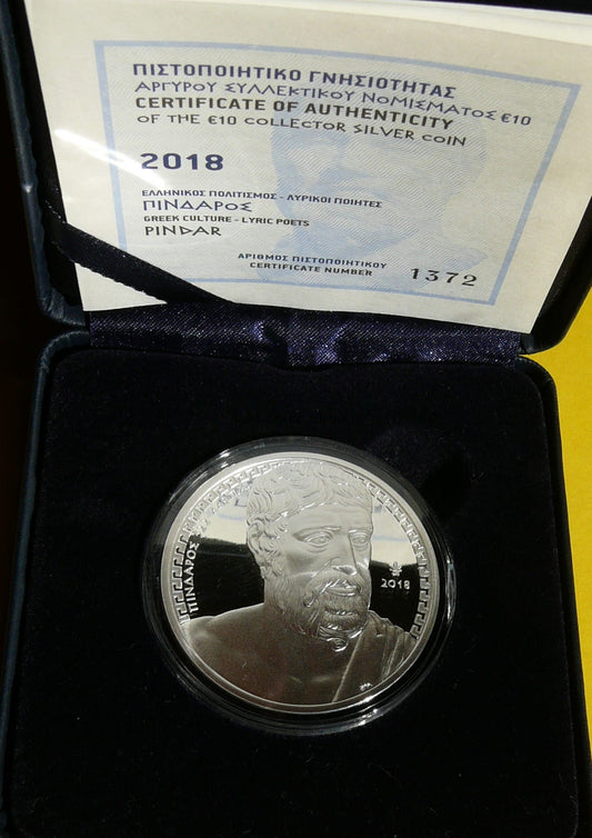 10 EURO GRECJA 2018 PINDAR KULTURA GRECKA RZADKA