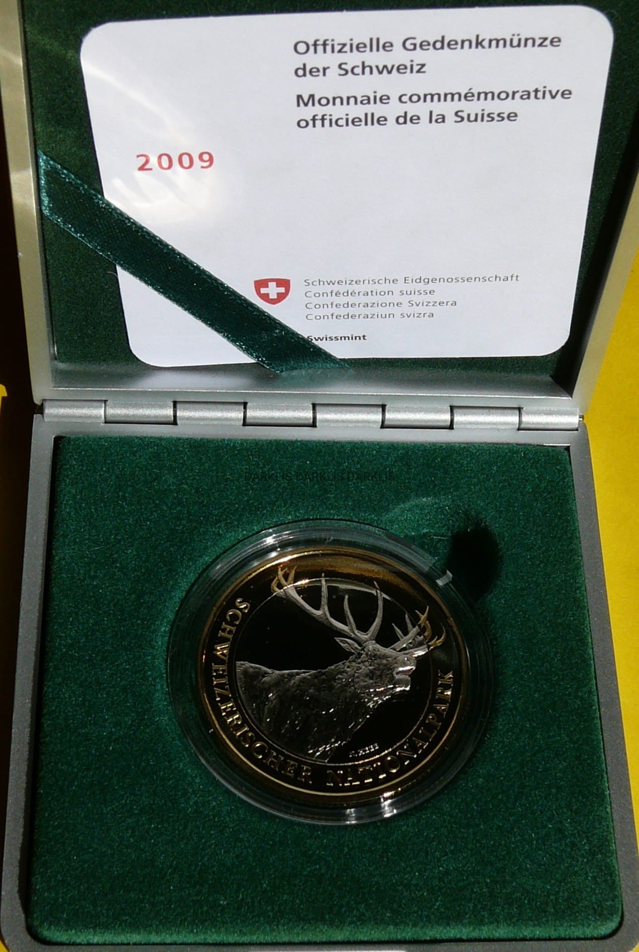 10 FRANK SZWAJCARIA 2009 JELEŃ SZLACHETNY PARK NARODOWY
