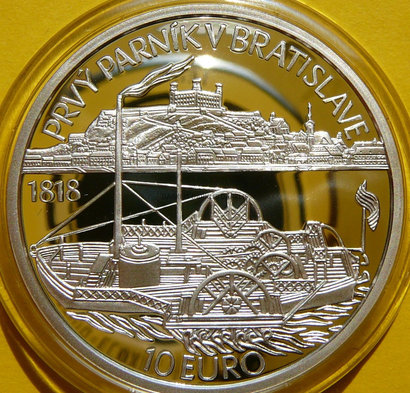 10 EURO SŁOWACJA 2018 PIERWSZY STATEK PAROWY PROOF