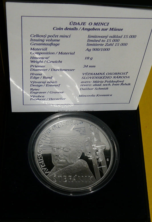 10 EURO SŁOWACJA 2019 MILAN RASTISLAV STEFANIK PROOF