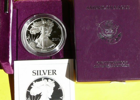 1$ USA 1990 S BOGINI WOLNOŚCI LIBERTY Ag Oz PROOF