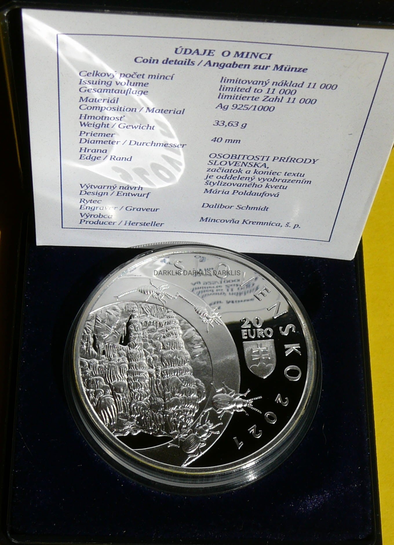 20 EURO SŁOWACJA 2021 DEMIANOWSKA JASKINIA PROOF