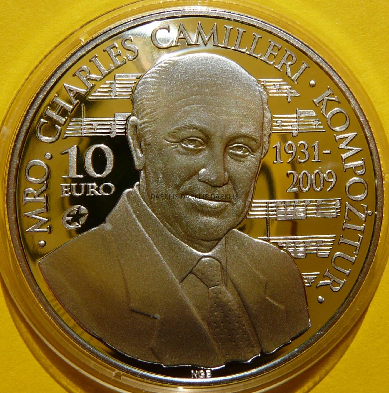 10 EURO MALTA 2014 KOMPOZYTOR CHARLES CAMILERI RZADKA