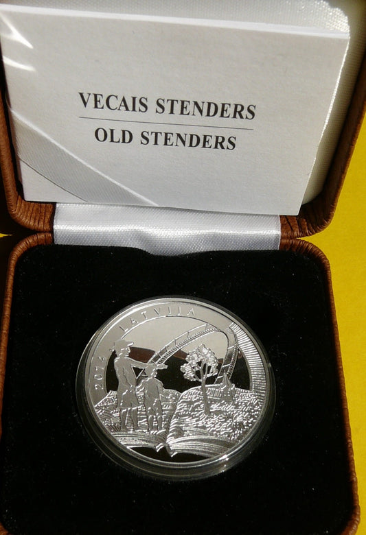 5 EURO ŁOTWA 2014 PISARZ GOTTHARD F STENDER PROOF