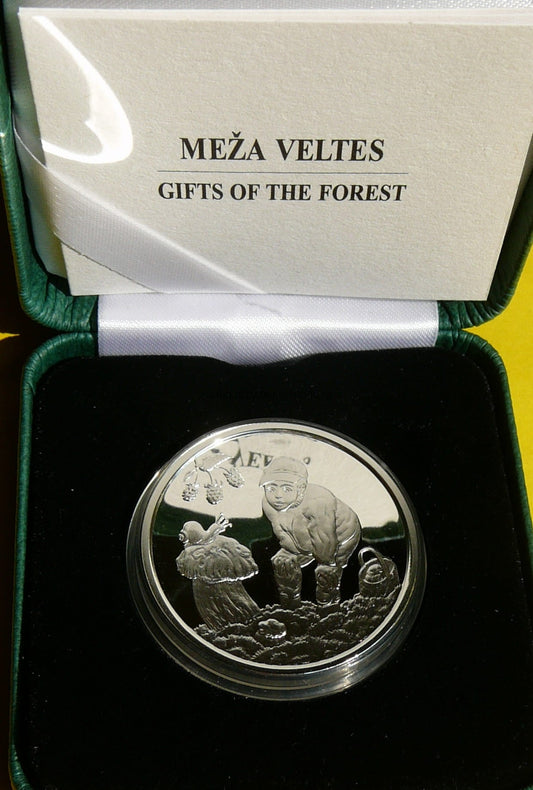 5 EURO ŁOTWA 2019 DARY LASU GRZYBY JEŻYNY RZADKA
