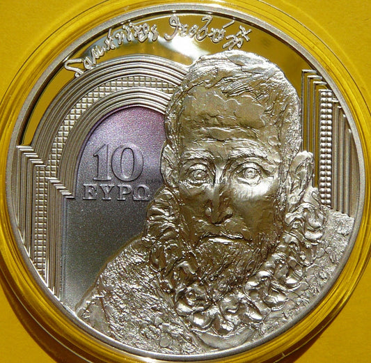 10 EURO GRECJA 2019 RENESANS EL GRECO KOLOR RZADKA