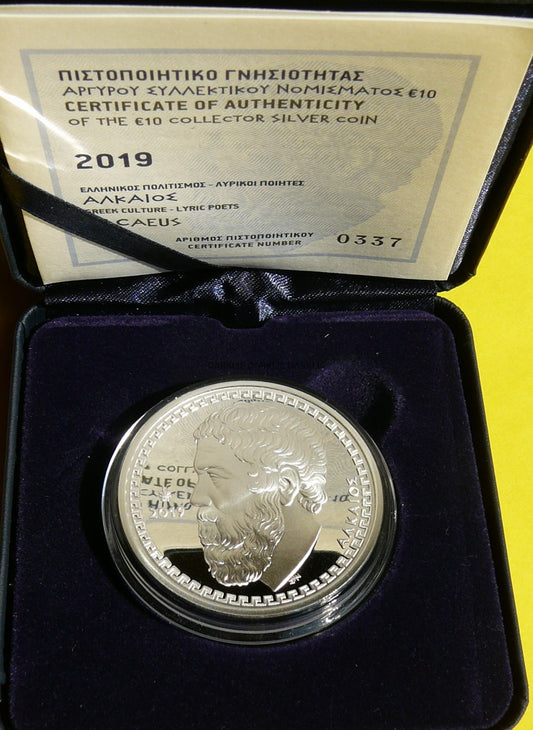 10 EURO GRECJA 2019 ALKAJOS z MITYLENY KULTURA GRECKA