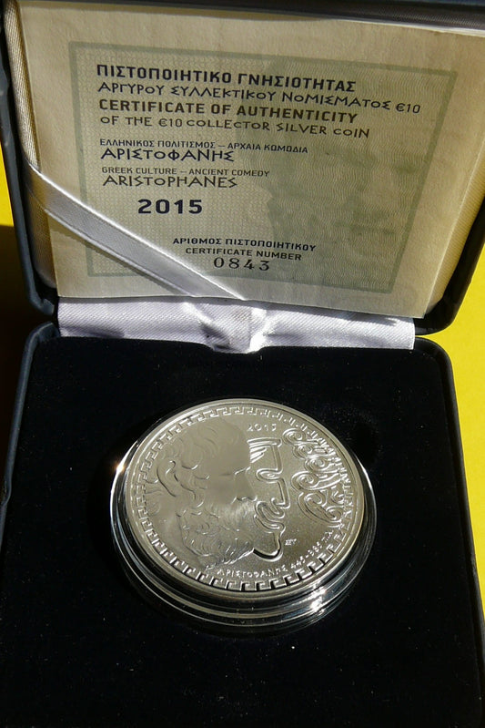 10 EURO GRECJA 2015 ARYSTOFANES KULTURA GRECKA RZADKA