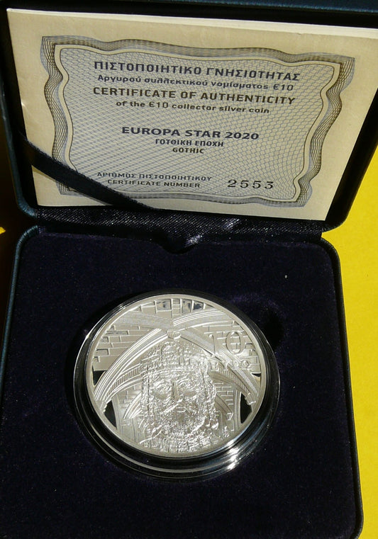 10 EURO GRECJA 2020 SZTUKA GOTYCKA PROOF RZADKA