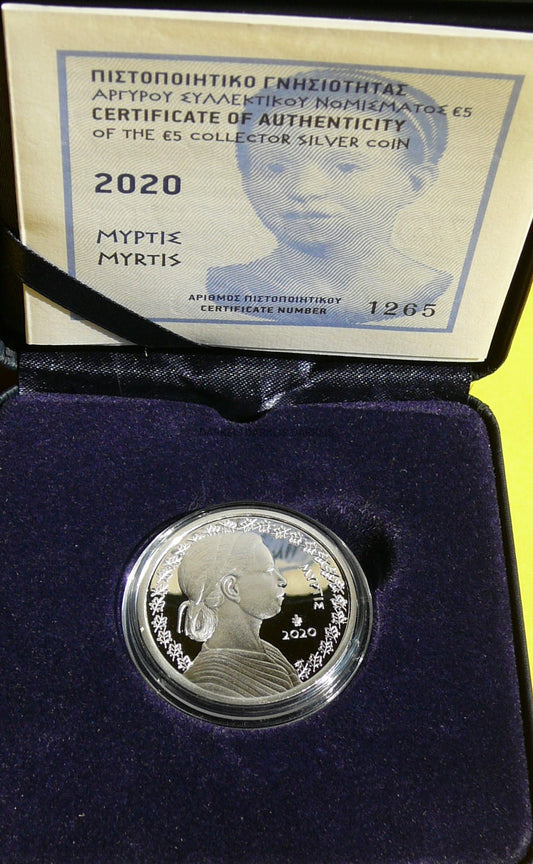 5 EURO GRECJA 2020 MYRTIS DNA DZIEWCZYNA STAROŻYT ATEN