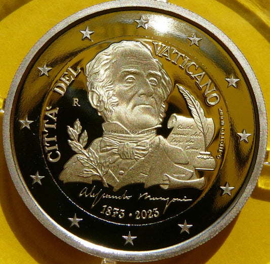 2 EURO WATYKAN 2023 ALESSANDRO MANZONI PROOF RZADKA