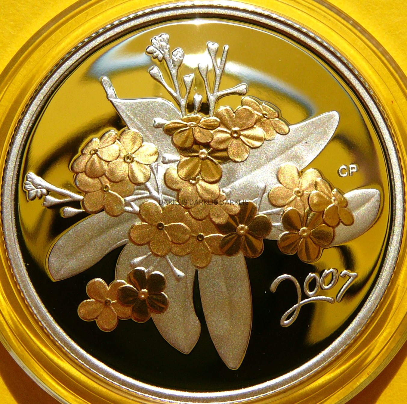 50 CENT KANADA 2007 KWIATY FLORA ZŁOTE NIEZAPOMINAJKI