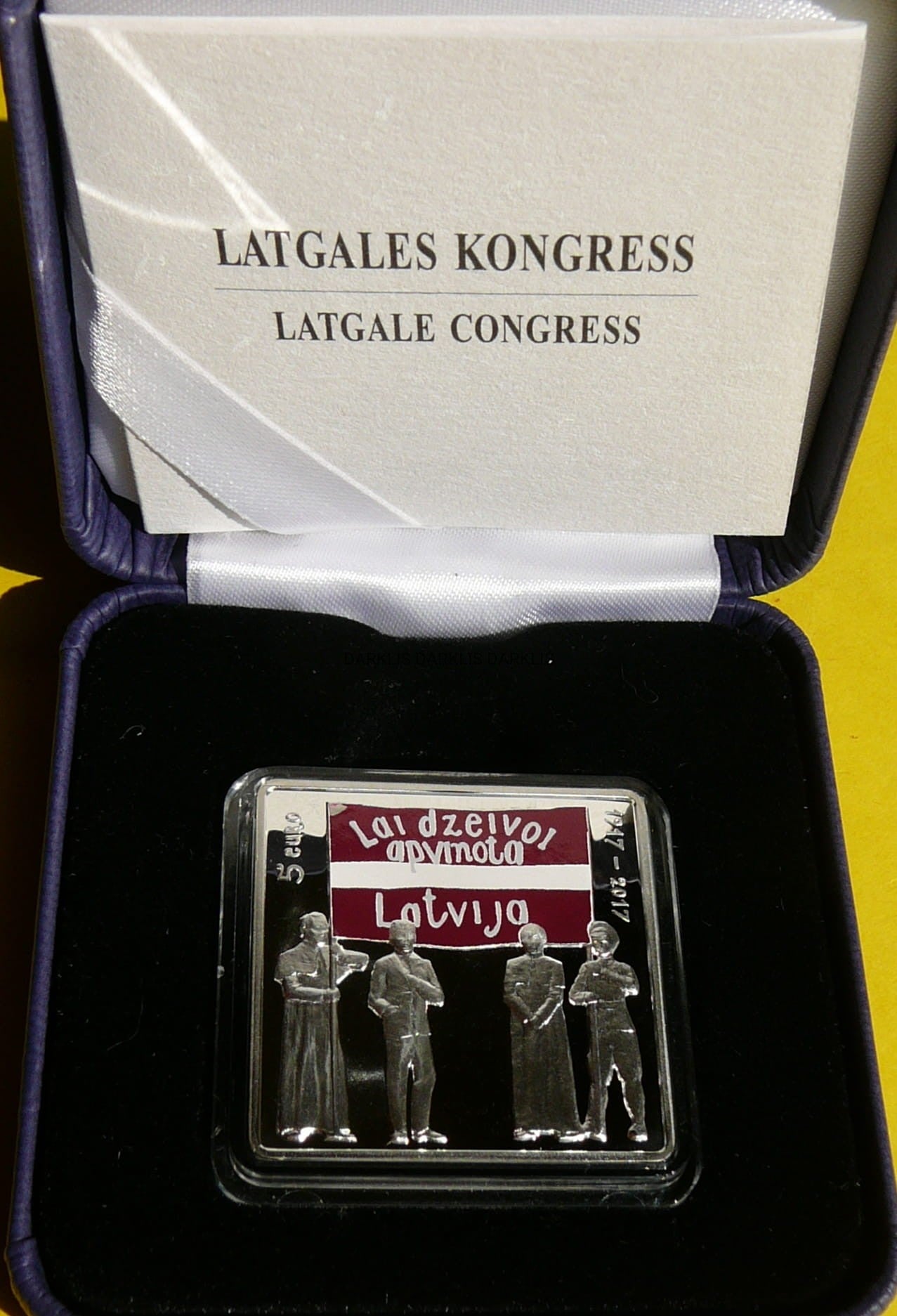 5 EURO ŁOTWA 2017 KONGRES ŁATGALSKI KOLOR RZADKA