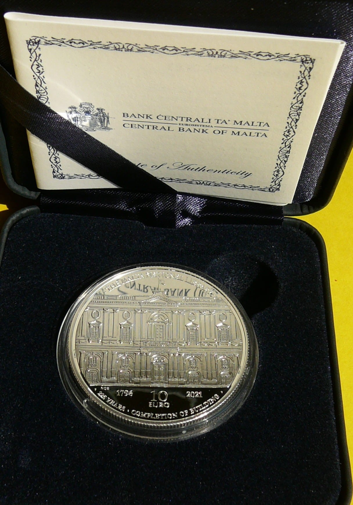 10 EURO MALTA 2021 BIBLIOTEKA NARODOWA MALTY RZADKA