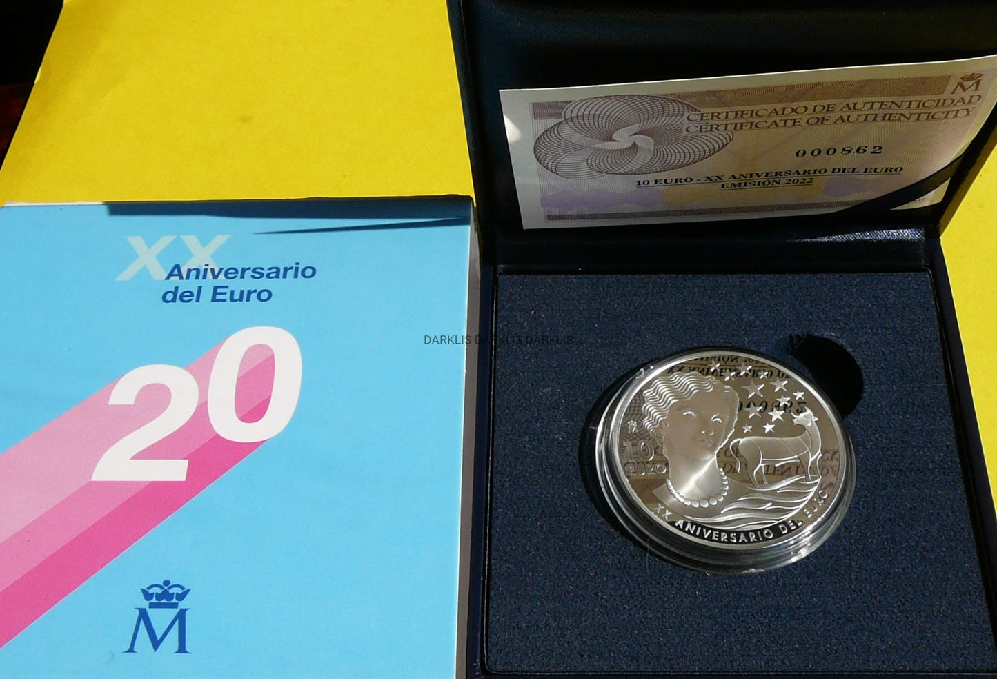 10 EURO HISZPANIA 2022 20 LECIE EURO KOBIETA BYK RZADKA