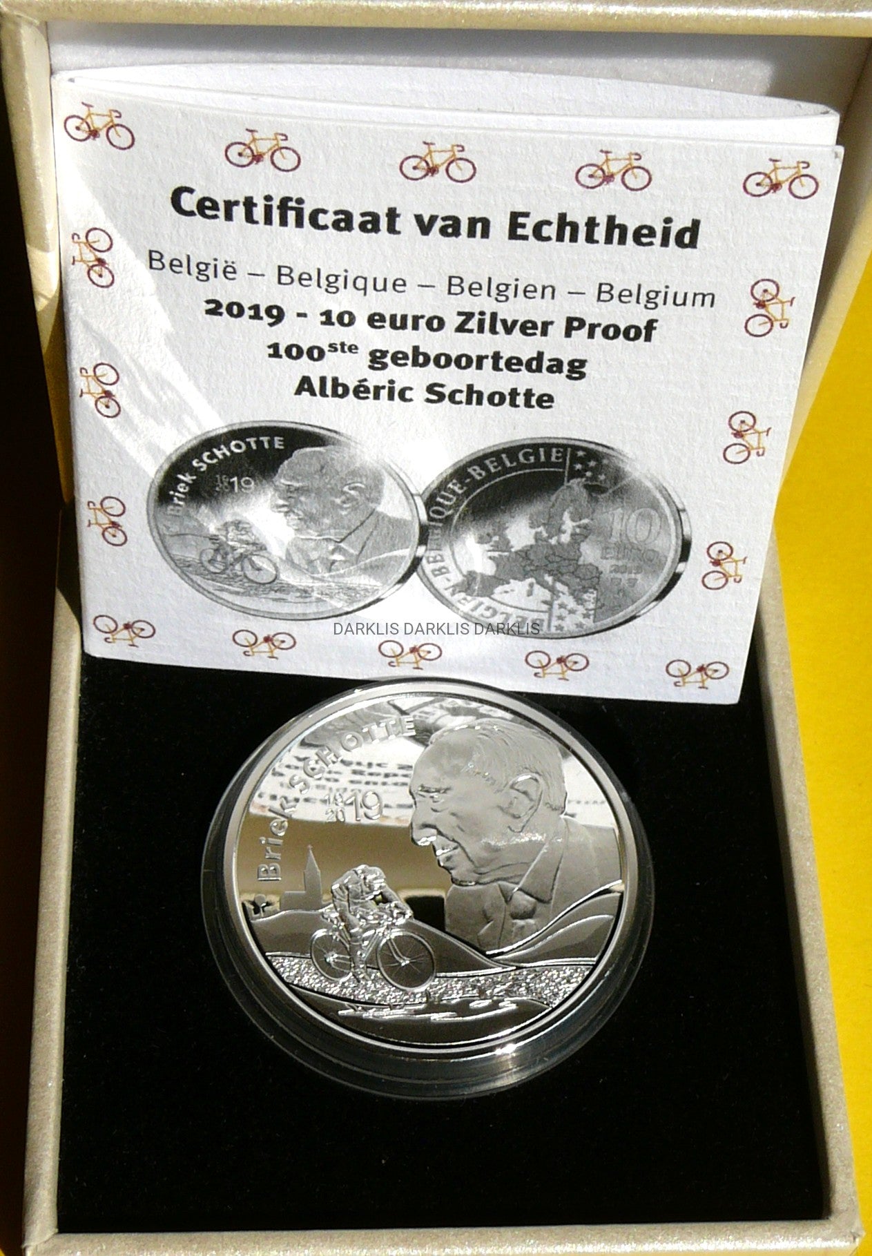 10 EURO BELGIA 2019 KOLARZ BRIEK SCHOTTE ROCZNICA ŚMIERCI