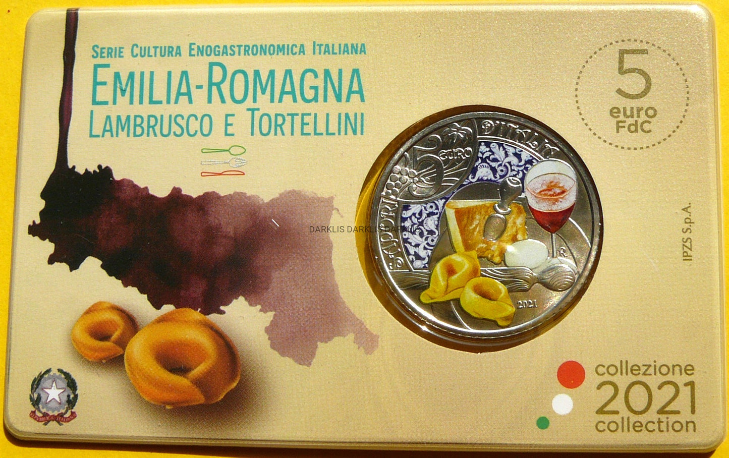 5 EURO WŁOCHY 2021 LAMBRUSCO TORTELLINI KULTURA WŁOSKA