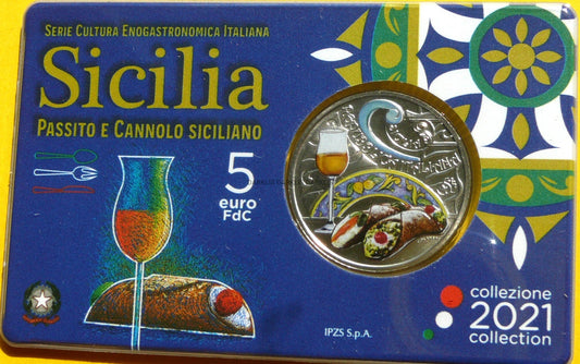5 EURO WŁOCHY 2021 CANNOLI I PASSITO KULTURA WŁOSKA