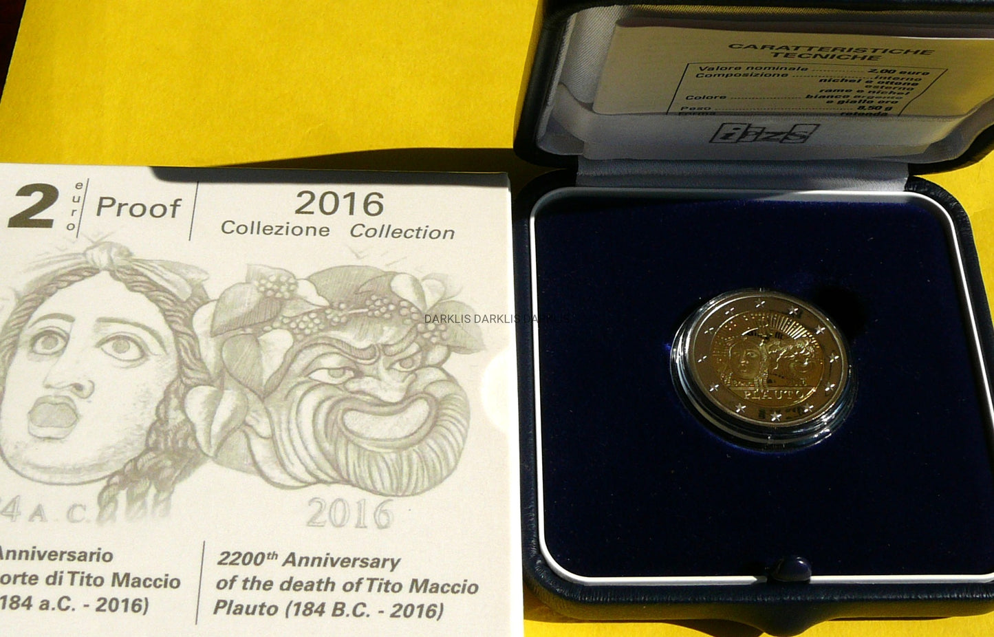 2 EURO WŁOCHY 2016 2200 ROCZNICA ŚMIERCI PLAUTA PROOF