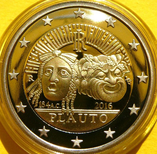 2 EURO WŁOCHY 2016 2200 ROCZNICA ŚMIERCI PLAUTA PROOF